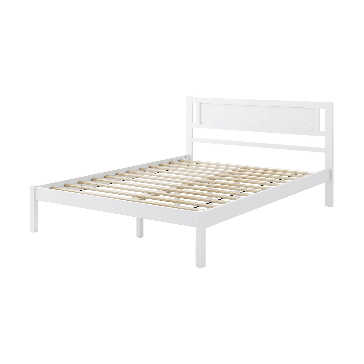 Platform Bed Frame with Headboard and Wooden Slats Support Perfect for Dorms