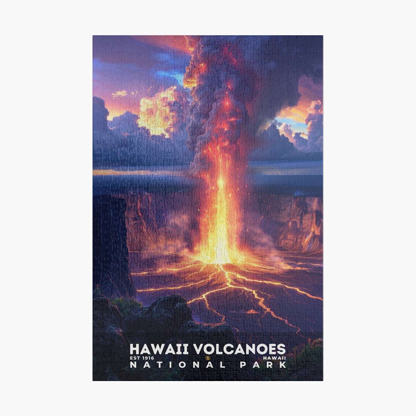 Hawaii Volcanoes National Park Jigsaw Puzzle, Family Game, Holiday