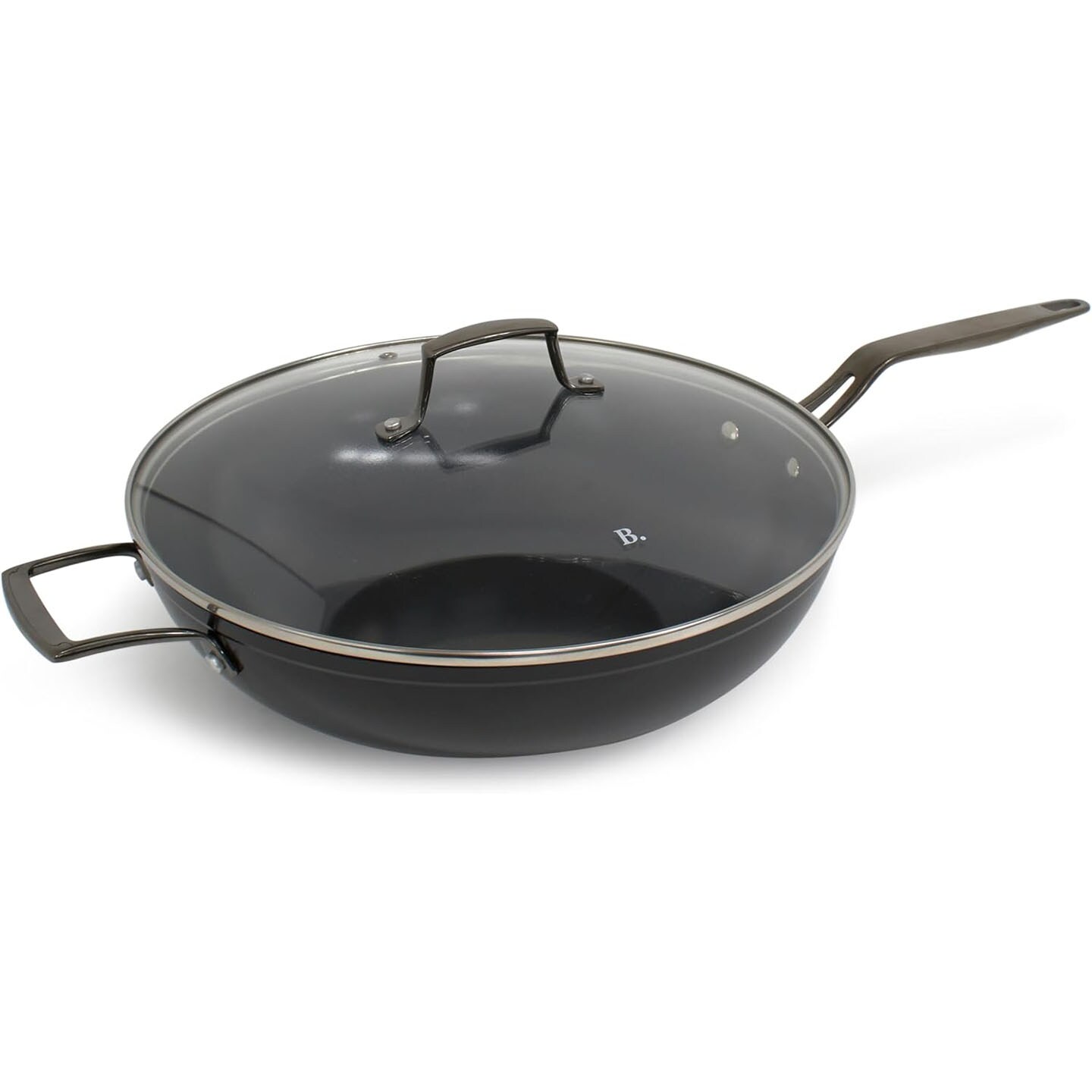 Blu. Cookware 12.6” Wok with Lid, Durable Non-Stick Stir Fry Pan