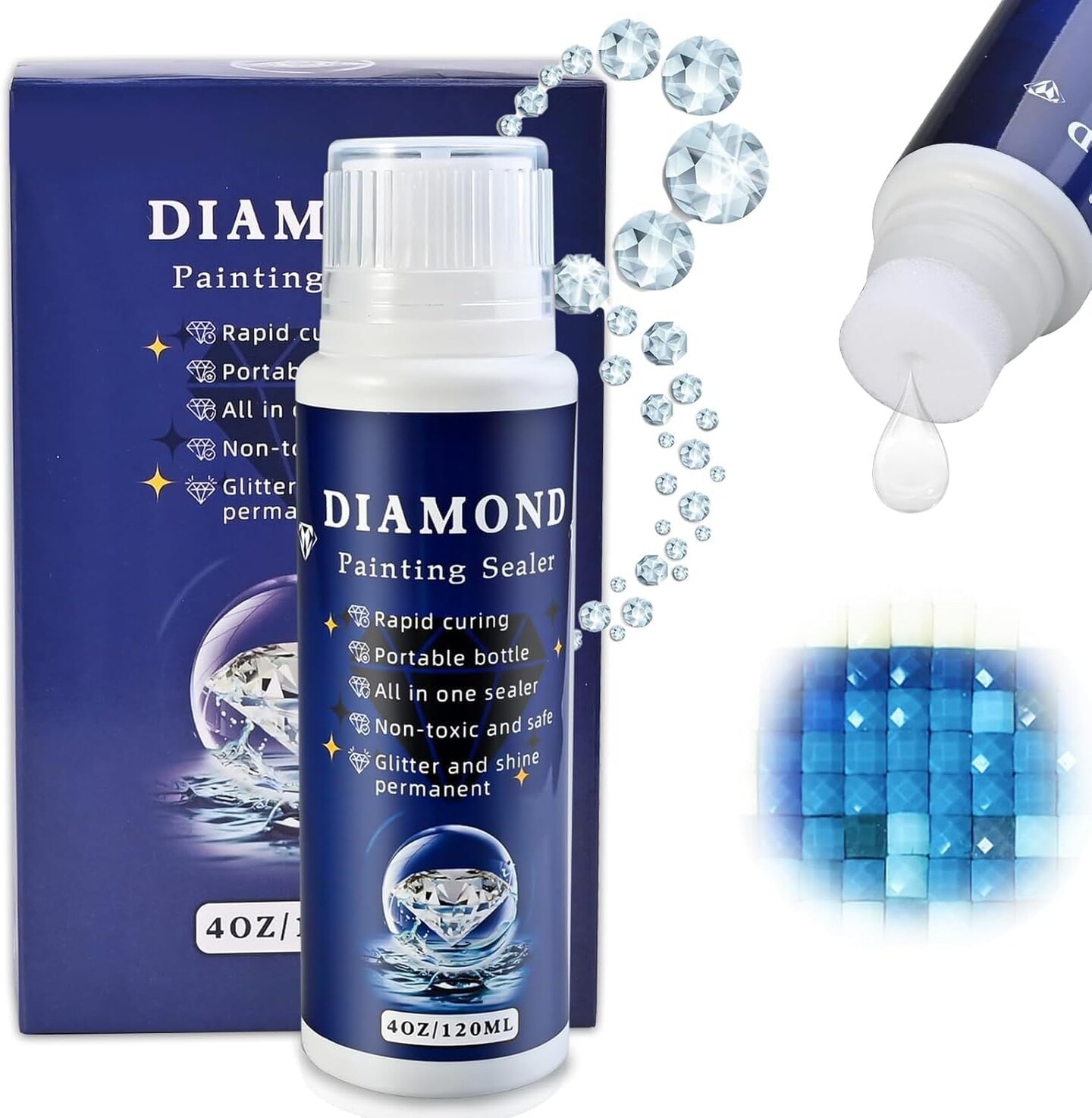 120ml Diamond Painting Sealer Protectant Brightener, Diamond Art Painting Accessories Glue