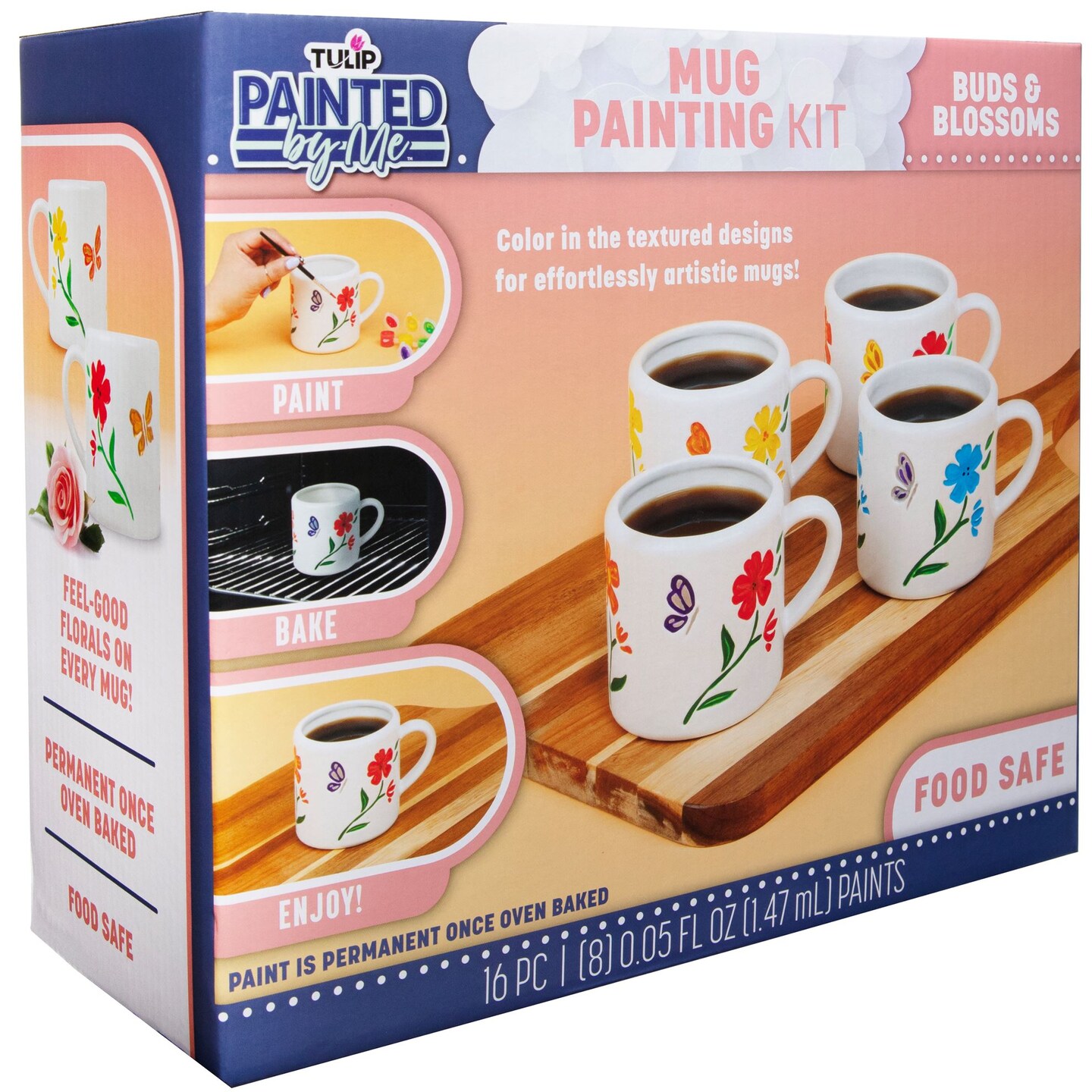 Tulip Painted by Me Buds &#x26; Blossoms 4-Pc. Mug Kit