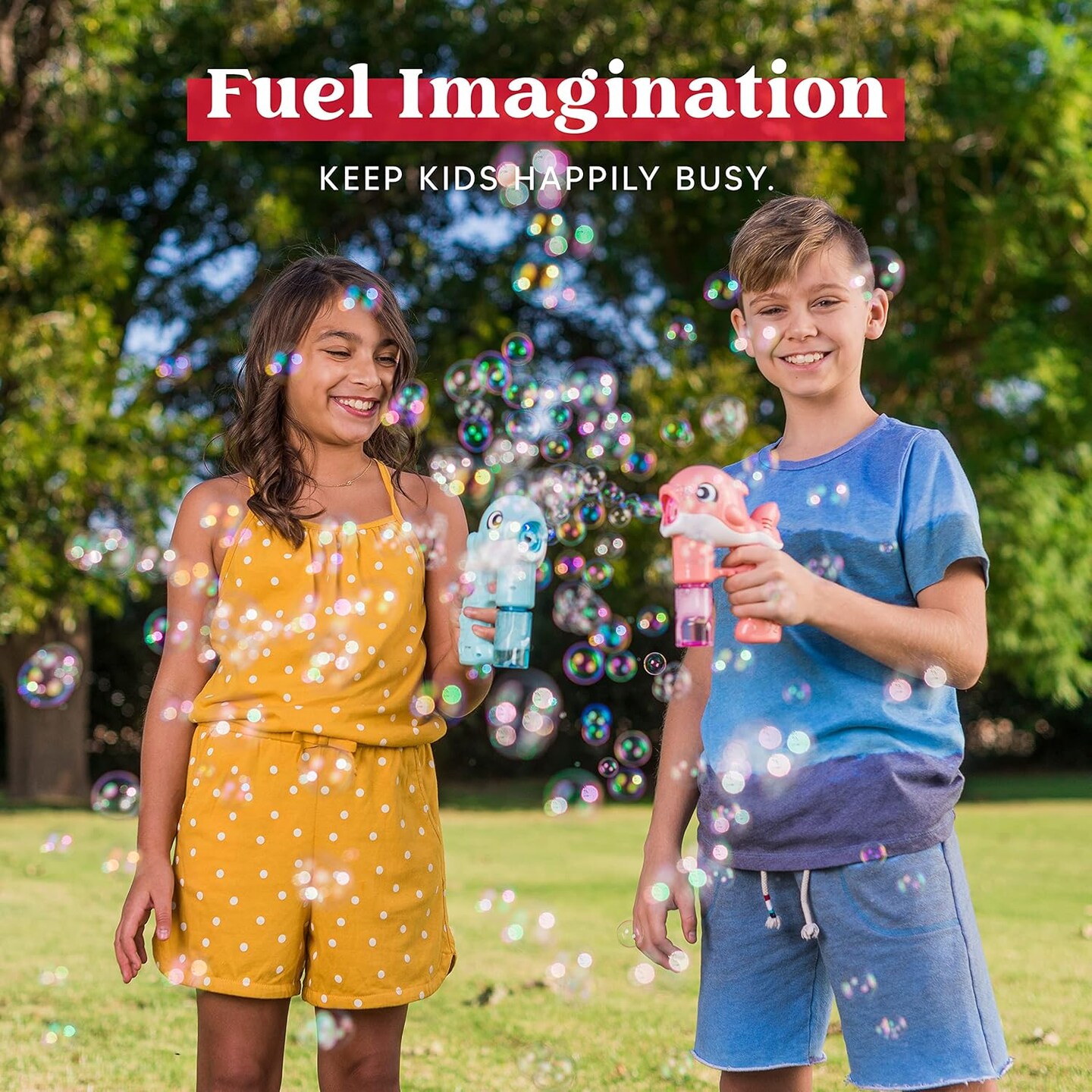 2 Bubble Guns Kit, Whale Automatic Bubble Maker Blower Machine with 4 Solutions for Kids, Summer Toy, Birthday, Outdoor & Indoor Activity, Easter, Valentine Party Favors