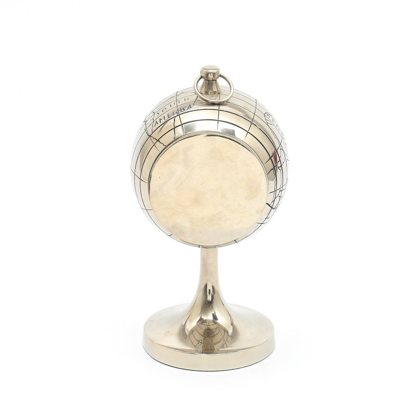 Decorative &#x26; Classic Aluminum Silver Table Clock - Desk clock