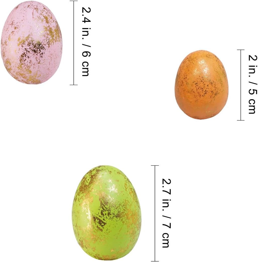 48 Pcs 6 Colors Foam Easter Eggs Assorted Pastel Gold Leaf Easter Eggs Decorative Easter Eggs Gold Speckled Easter Eggs for Easter Craft Basket Bowl Fillers Table Centerpieces Spring Party