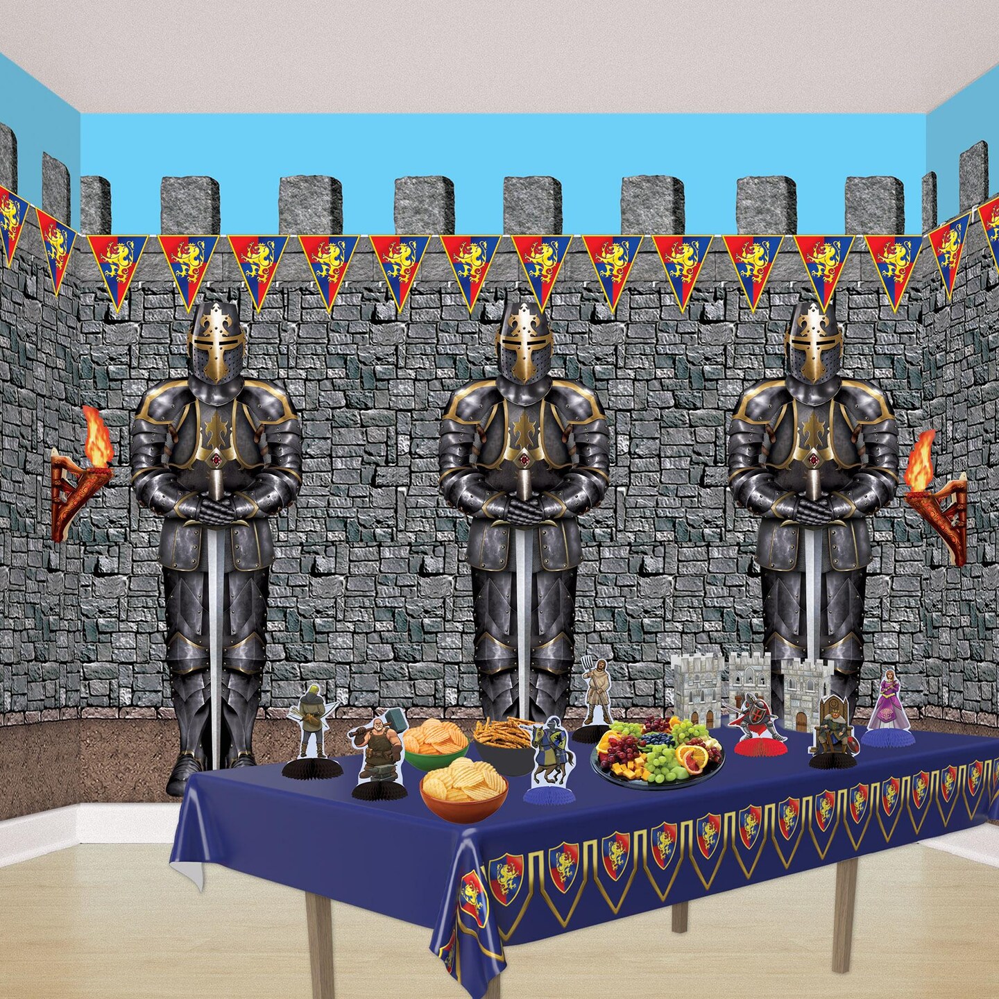 12 Pack Beistle Jointed Black Knight Party Decoration