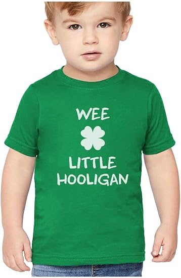 St. Patricks Day Shirt Funny Irish Clover Pattys Toddler Infant Kids T-Shirt