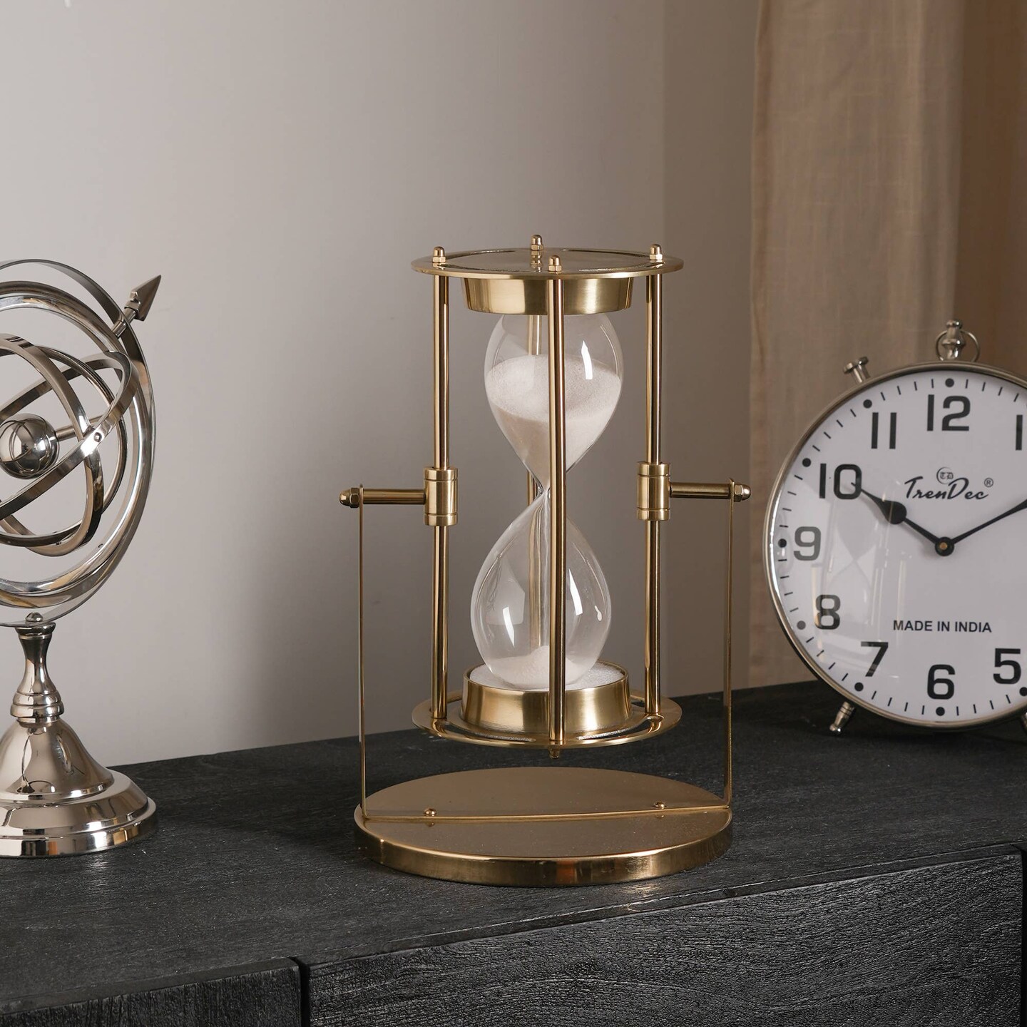 Decorative Aluminum Sand Timer - Hourglass (10&#x22;X9&#x22;X14&#x22;)