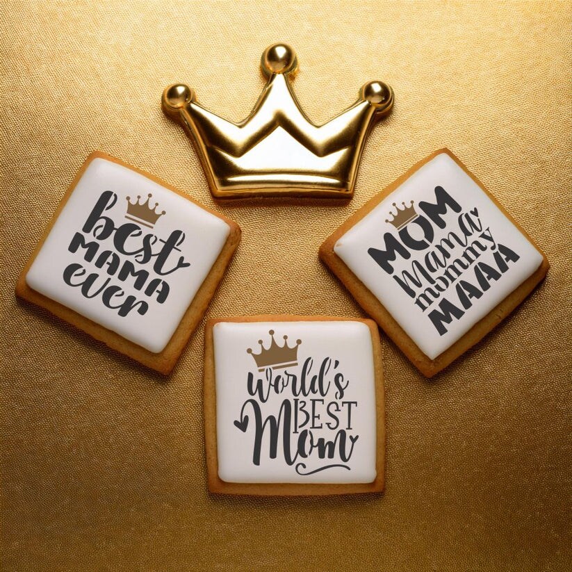 Best Mom 3 Piece Cookie Stencil Bundle