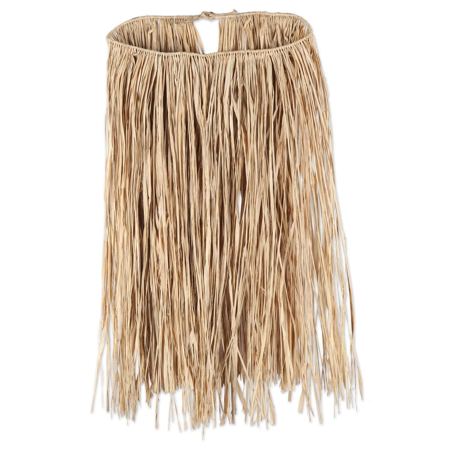 12 Pack Beistle Luau Party Adult Raffia Hula Skirt - Natural (31&#x22;W x 28&#x22;L)