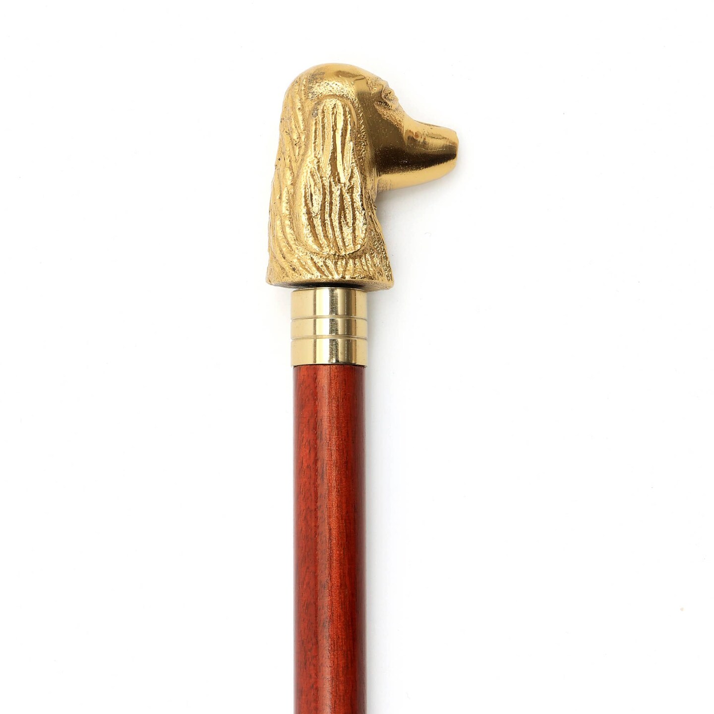 Dog-Shaped Metal Handle Wooden Shoehorn &#x2013; 30&#x22;