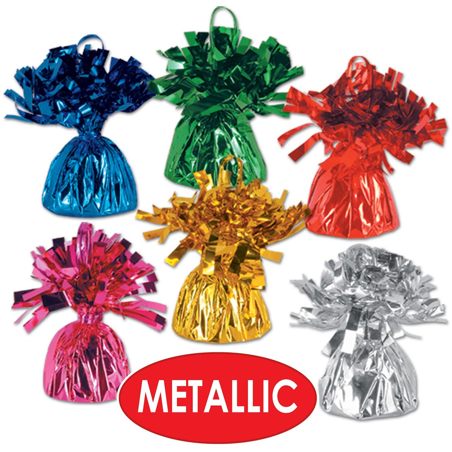 Beistle Metallic Wrapped Balloon Weight 12 Pack