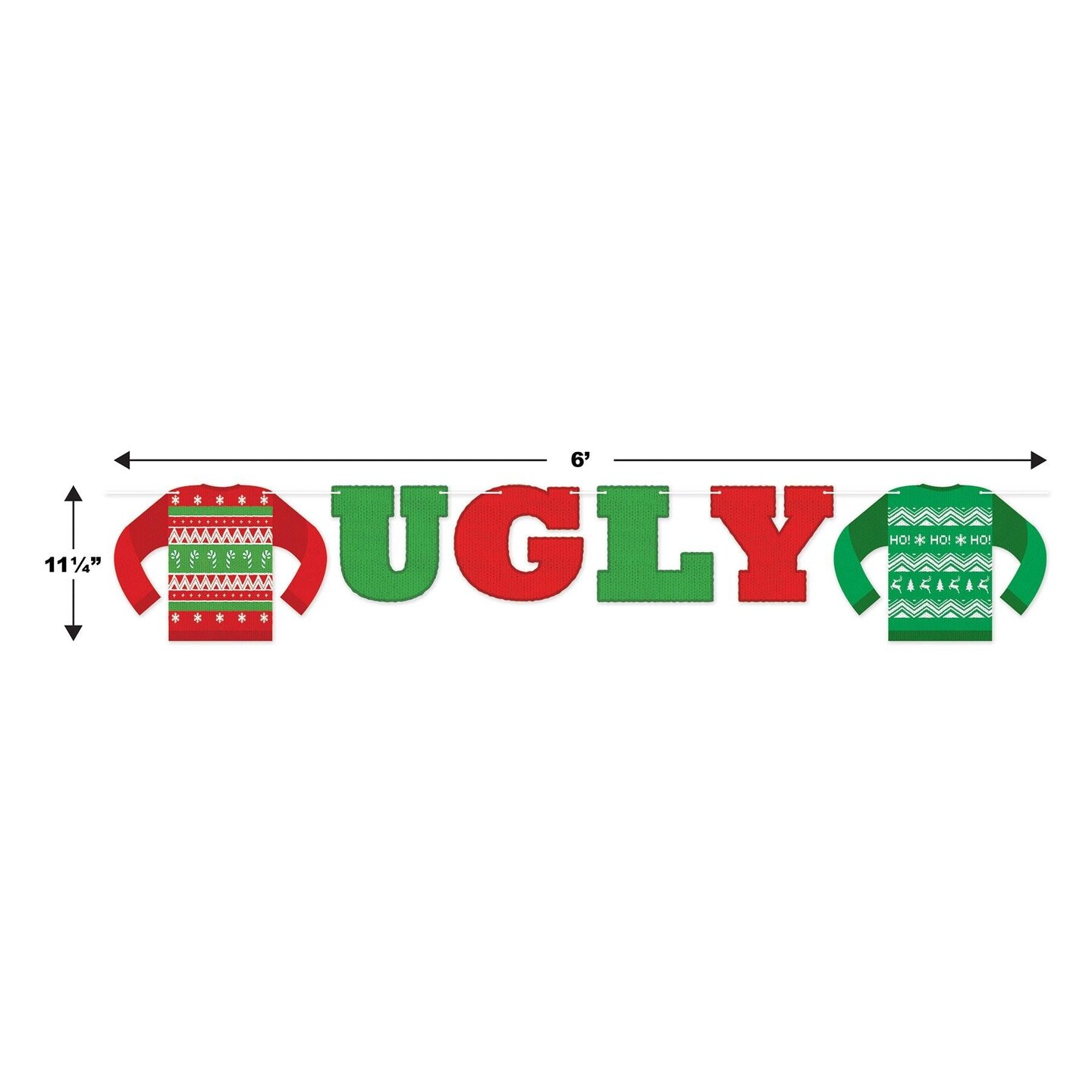 12 Pack Beistle Christmas Ugly Sweater Streamer