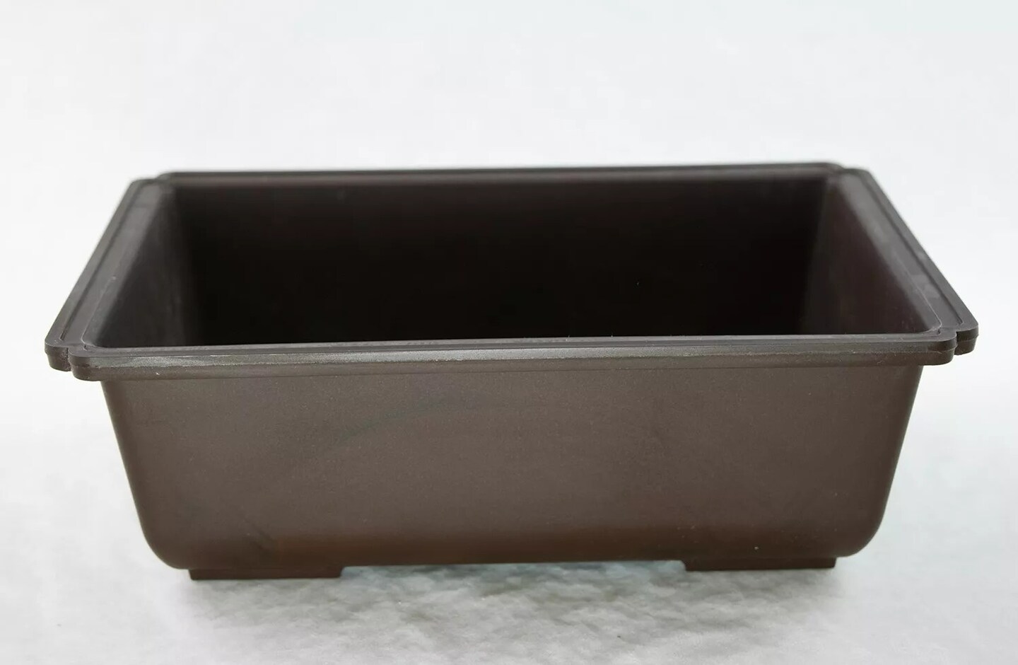 Rectangular Plastic Bonsai / Succulent Pot w / Mesh 9.5"x 6.75"x 3" - Dark Brown