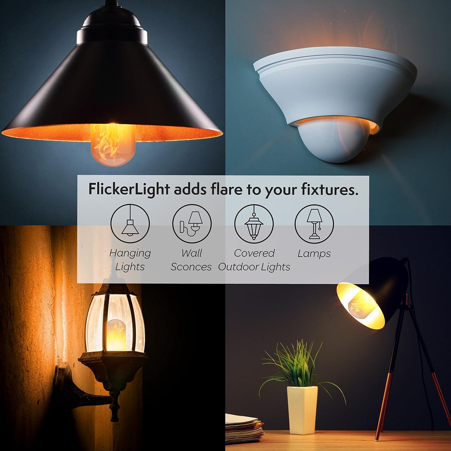 Livin&#x2019; Well Flame Flickering Light Bulbs - 2 Pk