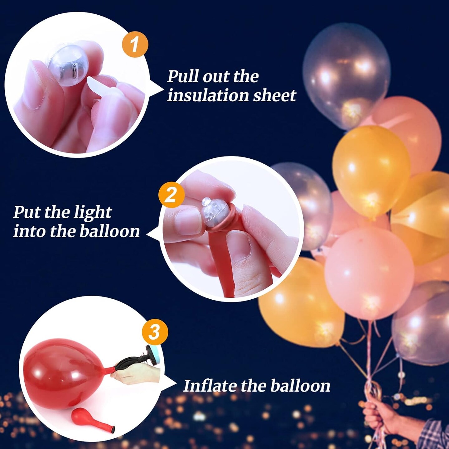 100PCs Mini Led Lights,Led Balloons Light for Party Decorations Neon Party Lights for Paper Lantern Easter Eggs Birthday Party Halloween Christmas Decoration(Glow steadily Warm White)