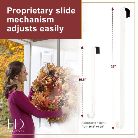 Haute Decor Adjustable Length Wreath Hanger - 20 Lb. Capacity