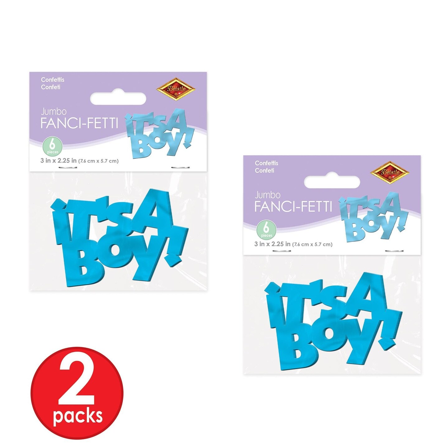 12 Pack Beistle Jumbo It&#x27;s A Boy Confetti