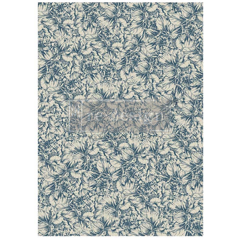 A1 Decoupage Fiber - Blue Wallpaper - 1 sheet, A1 size