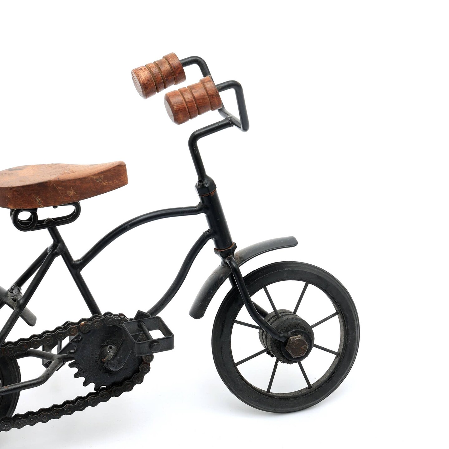 Decorative Metal Bicycle Pedestal-Handcrafted Vintage Elegance (Black)