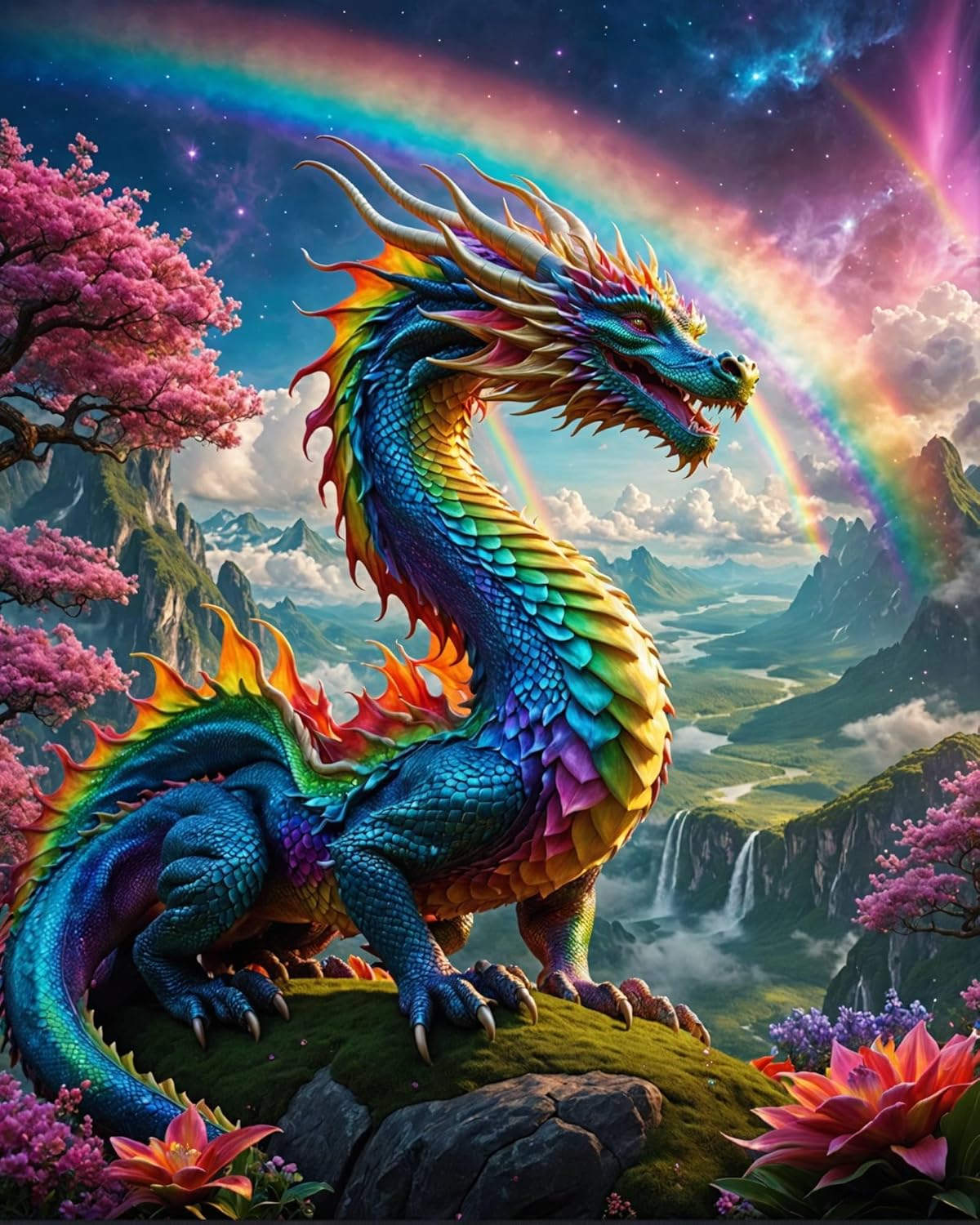 Dragon Paint By Numbers Kit For Adults Beginner Colourful Dragons Adult Paint