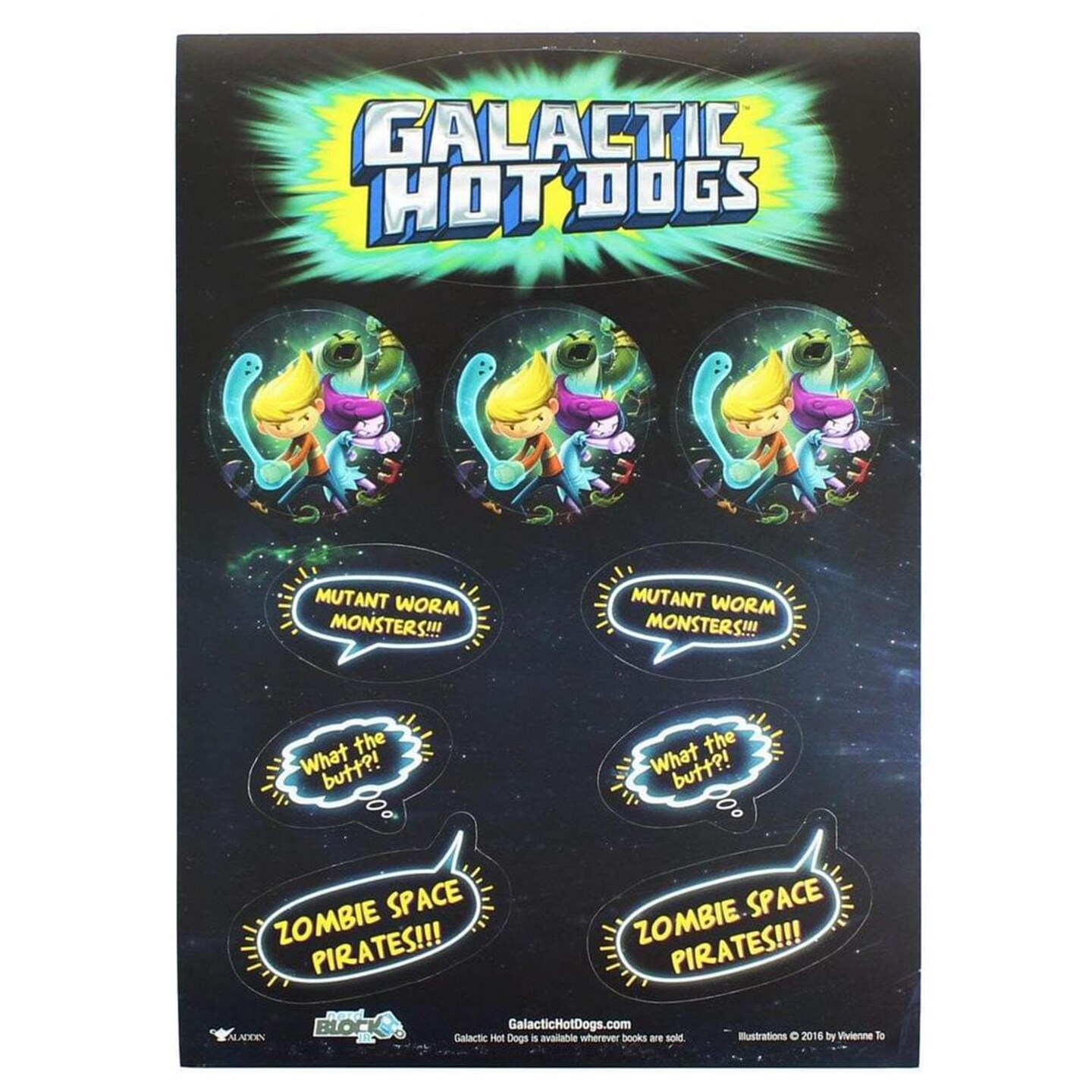 Galactic Hot Dogs Stickers | Nerd Block Jr. Exclusive