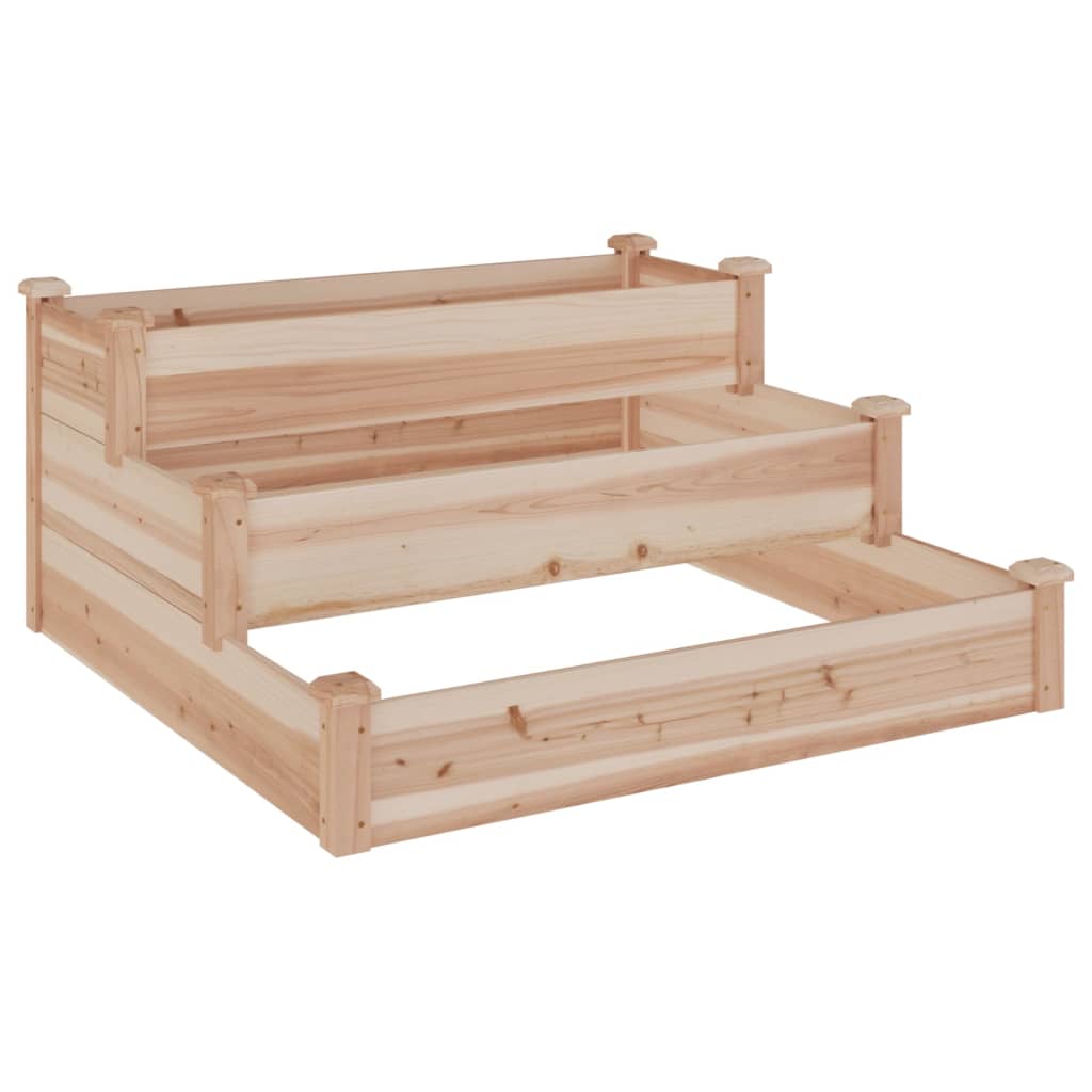 vidaXL Garden Raised Bed 47.2x47.2x22 Solid Wood Fir