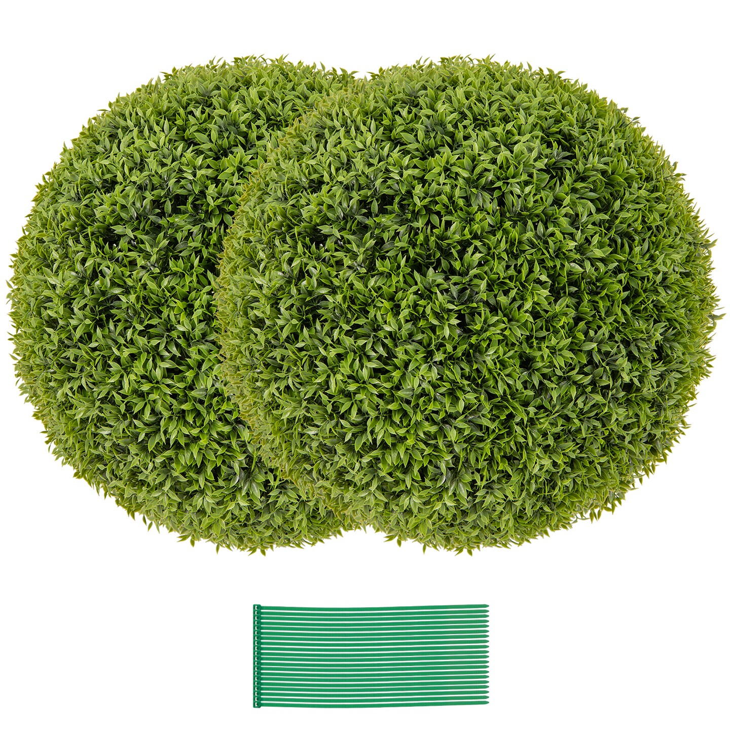2 Pieces 20 Inch Artificial Plant Boxwood Topiary Ball Indoor and Outdoor Decoration