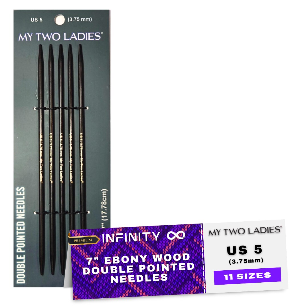 My Two Ladies | Infinity | Double Pointed Needles | Ebony | 11 Sizes