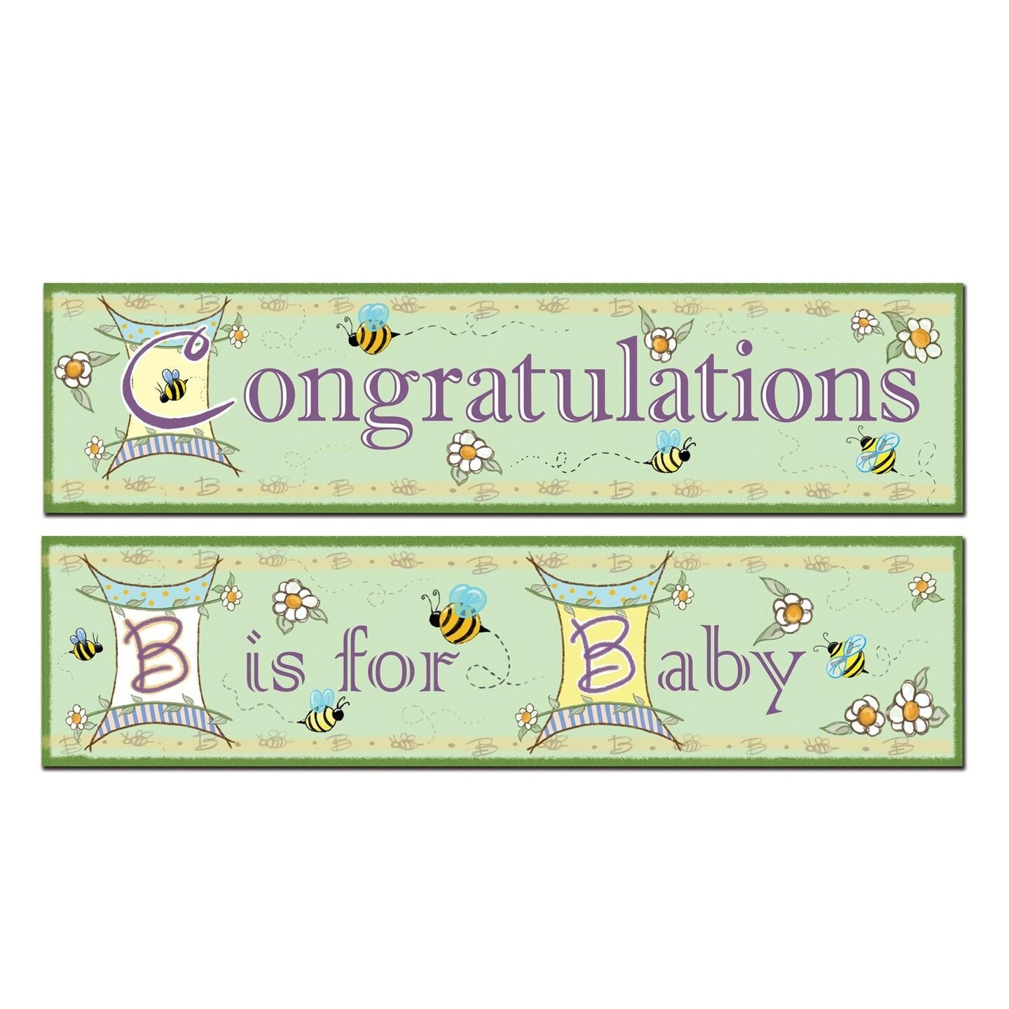 24 Pack Beistle B Is For Baby Banners