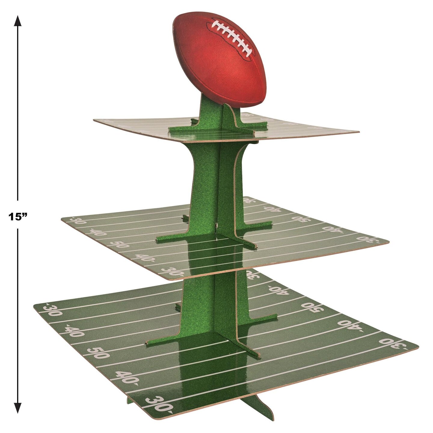 12 Pack Beistle Football Party Cupcake Stand