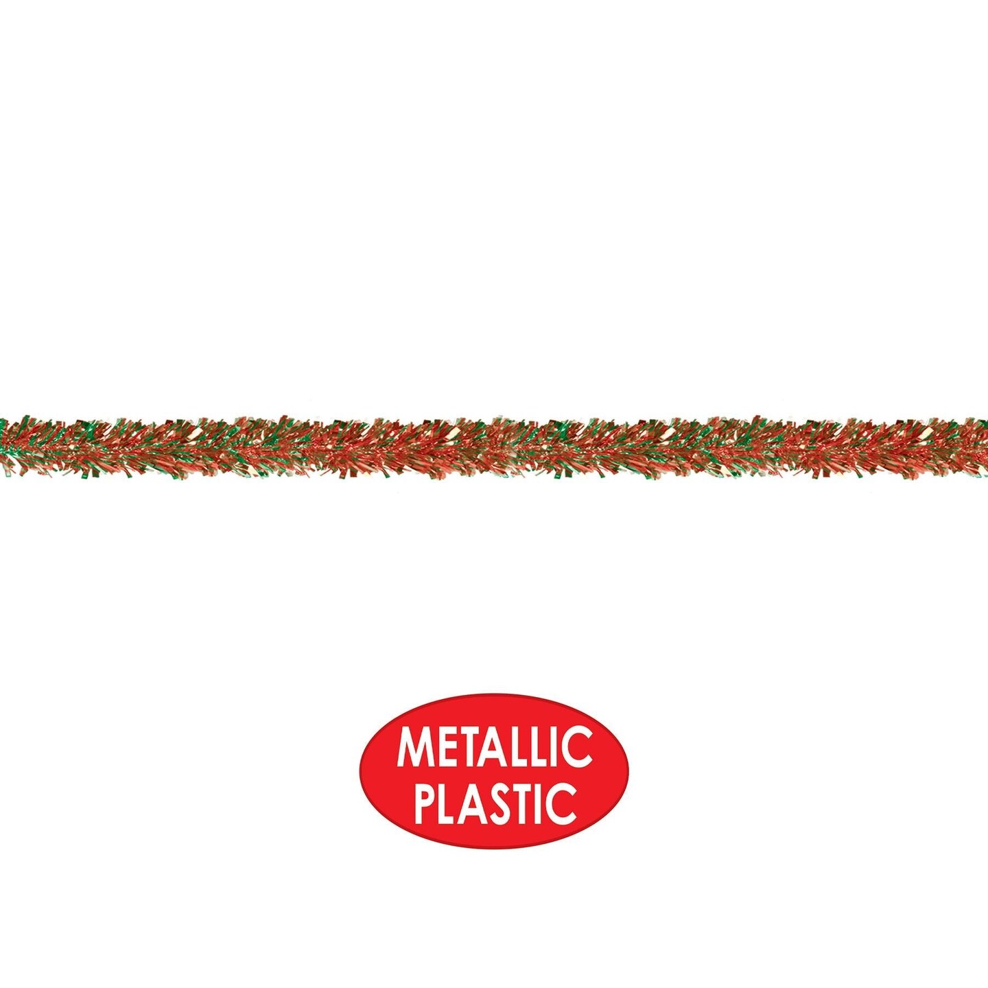 12 Pack Beistle Christmas 6-Ply Metallic Festooning Garland - red/green