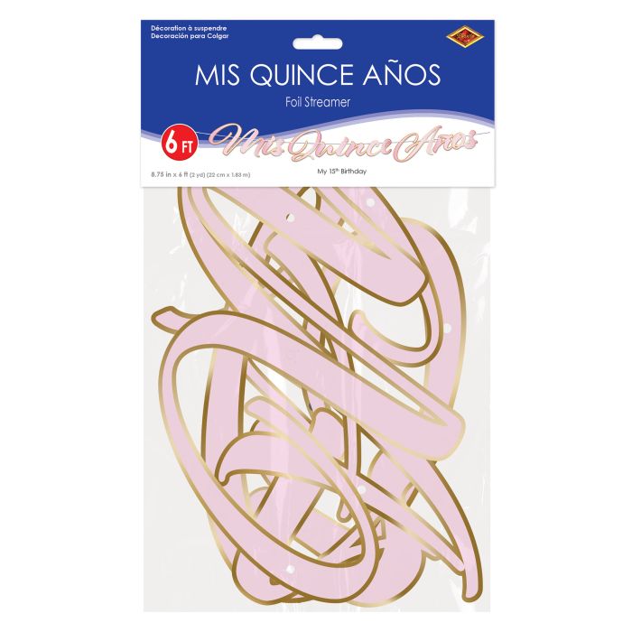 12 Pack Beistle Foil Mis Quince Anos Streamer
