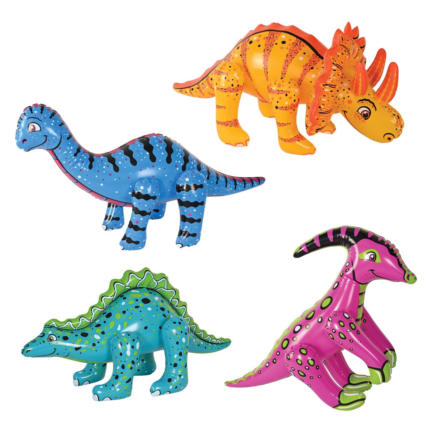 6 Pack Beistle Inflatable Party Dinosaurs