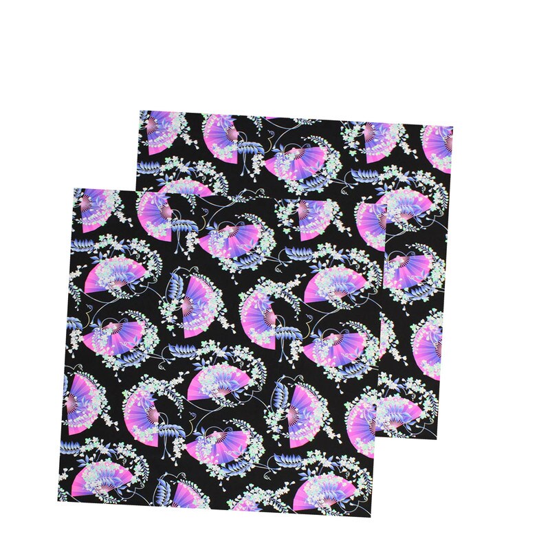 Japanese Fans Spandex Fabric 4-Way Stretch Nylon for Swimwear, Activewear & Costumes