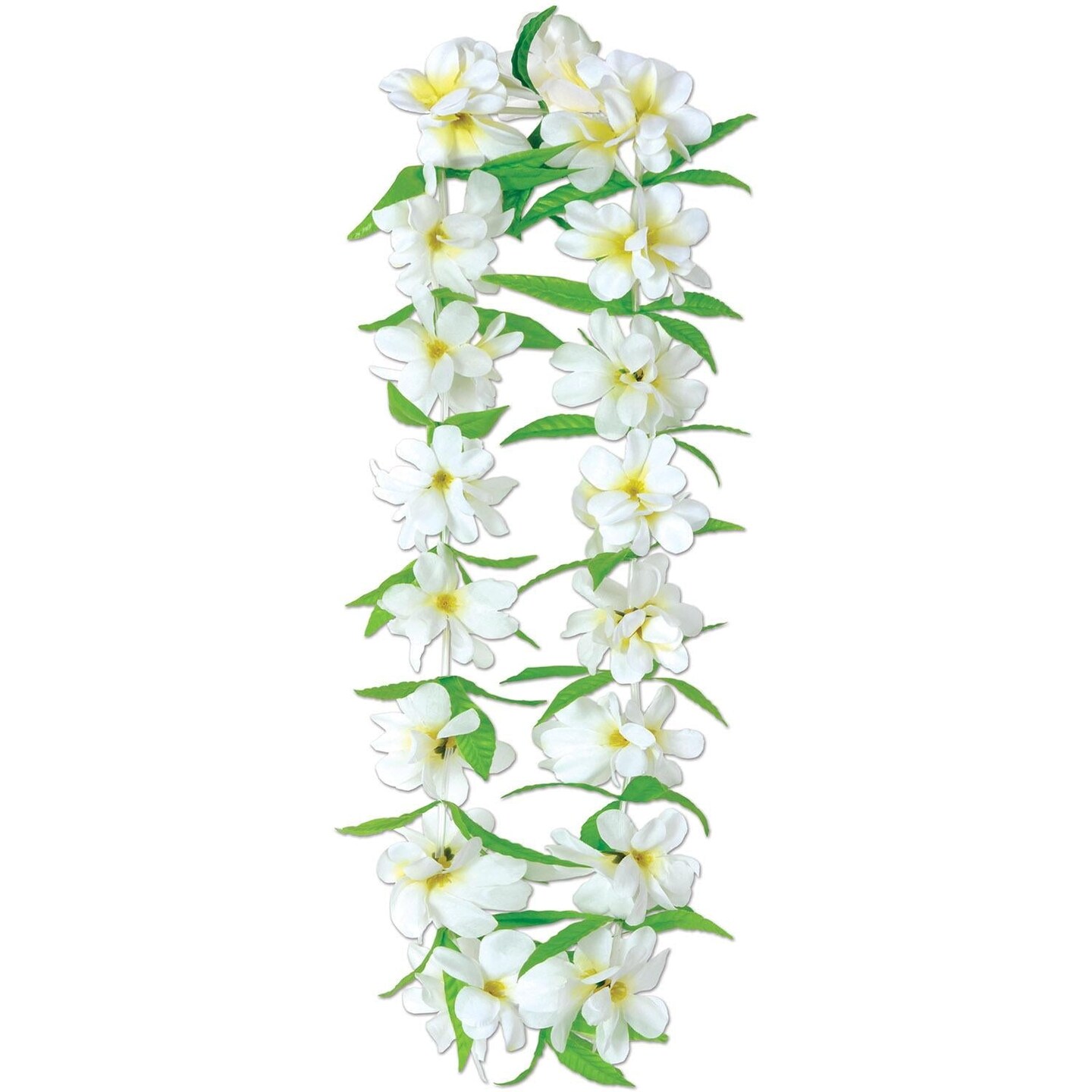 12 Pack Beistle Luau Party Silk &#x27;N Petals Tropical Jasmine Lei