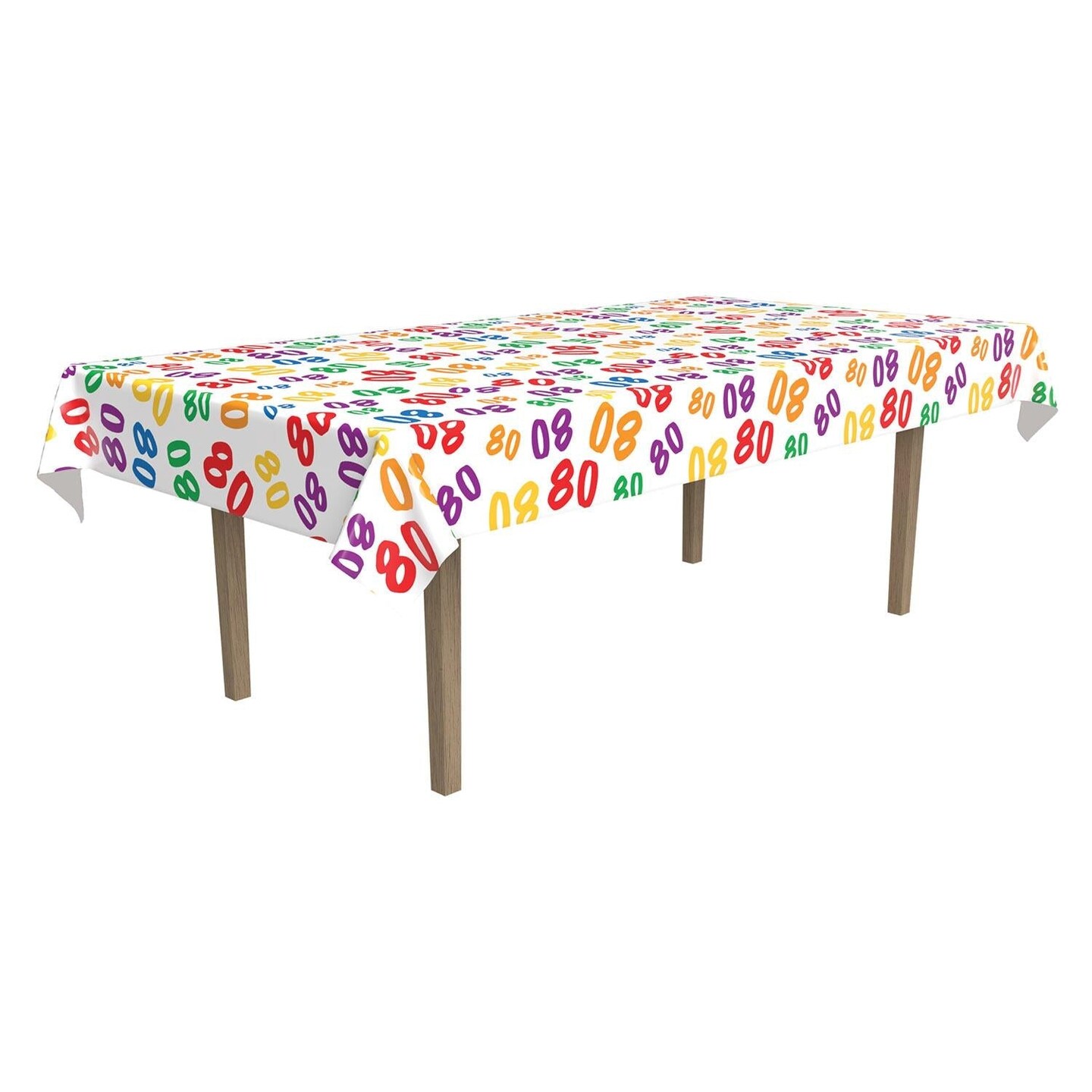 12 Pack Beistle 80th Birthday Party Tablecover