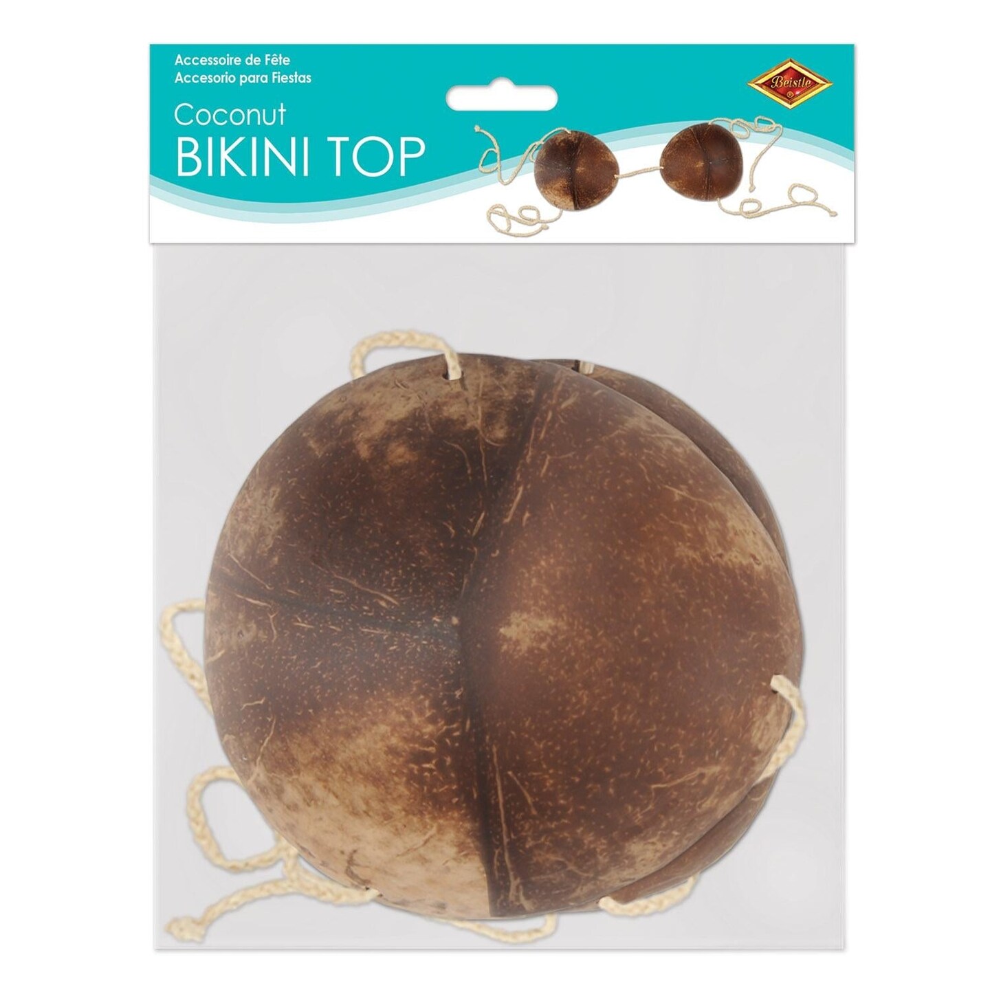 12 Pack Beistle Luau Party Coconut Bikini Top