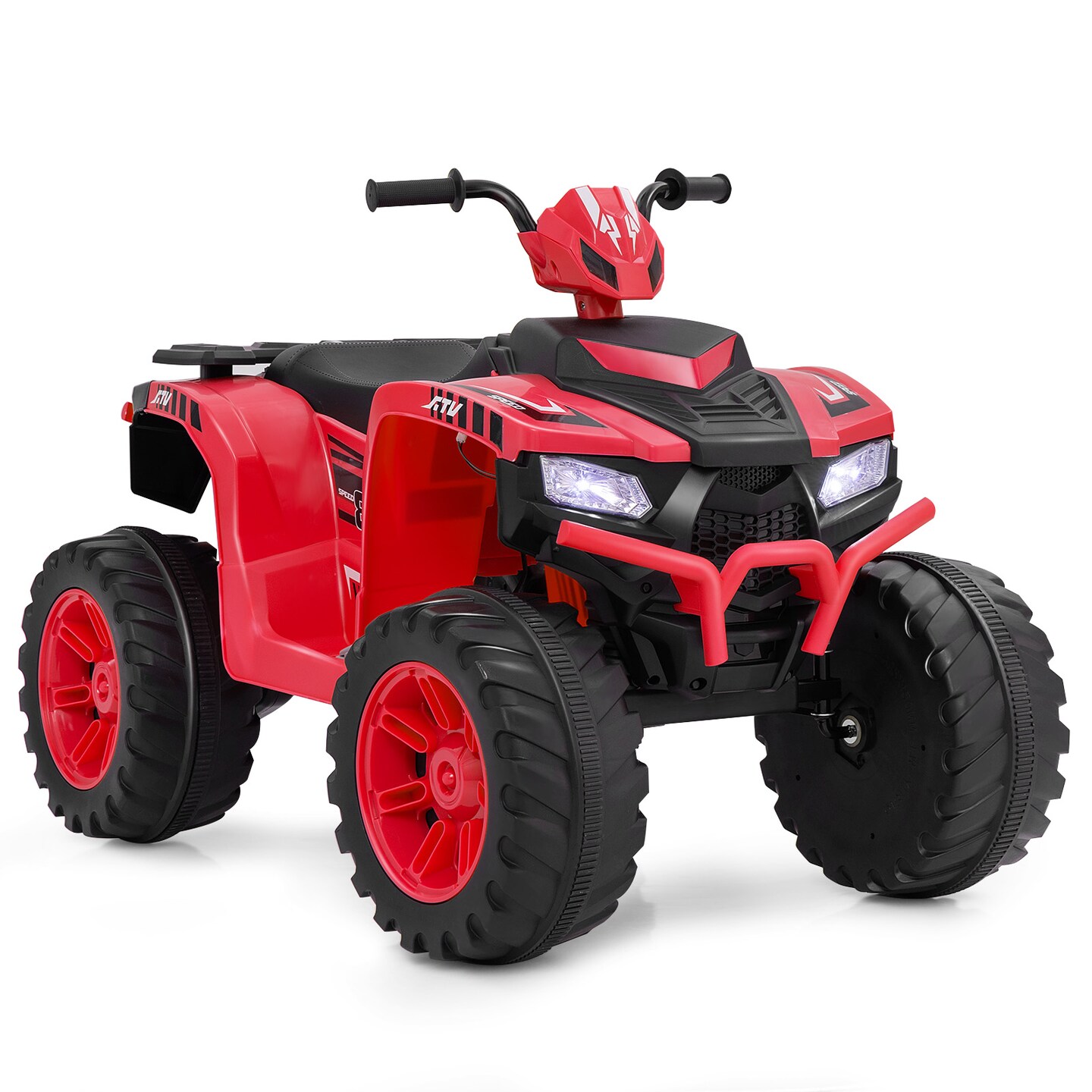 Red 24V Electric Ride-On ATV for Kids with Wireless Connection, 3-8 Years Old