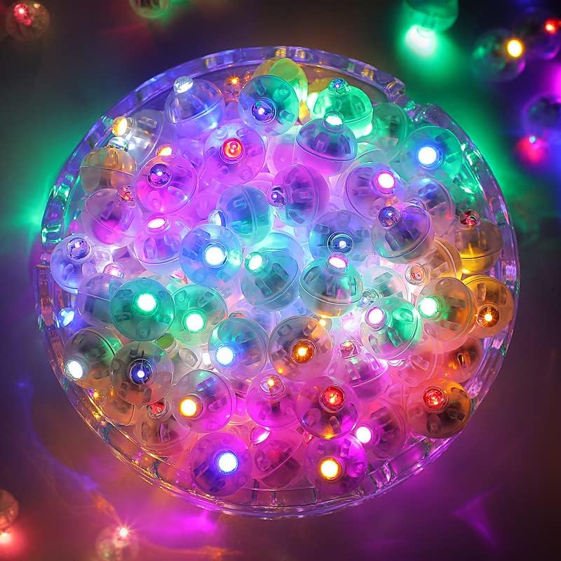 100PCs Mini Led Lights for Paper Lantern, Led Balloons Light up Balloons for Neon Party Lights Easter Eggs Christmas Halloween Birthday Party Wedding Decoration