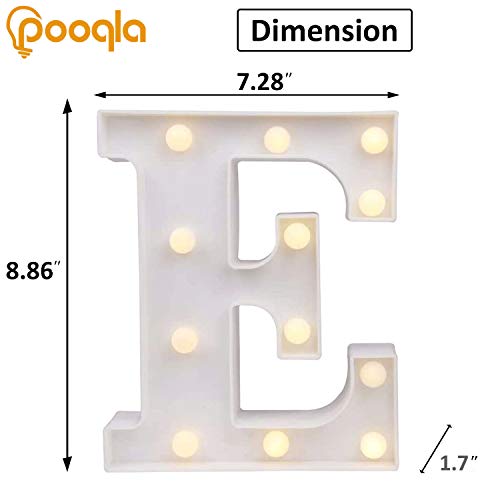 LED Marquee Letter Lights Sign, Light Up Alphabet Letter for Home Party Wedding Decoration E