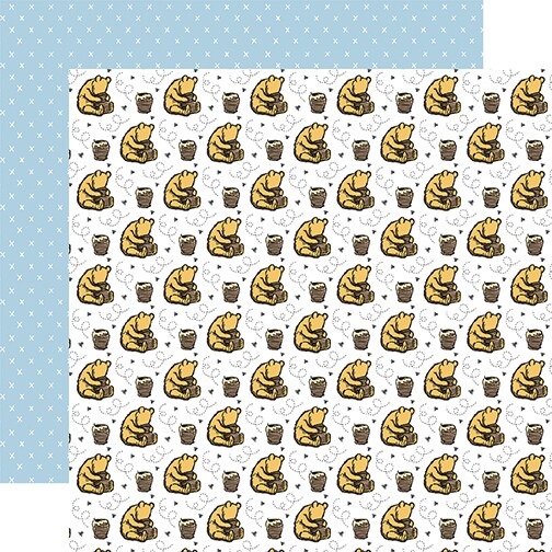 Echo Park Winnie The Pooh Honey & Pooh Bear 12x12 Double-Sided Light Cardstock Paper