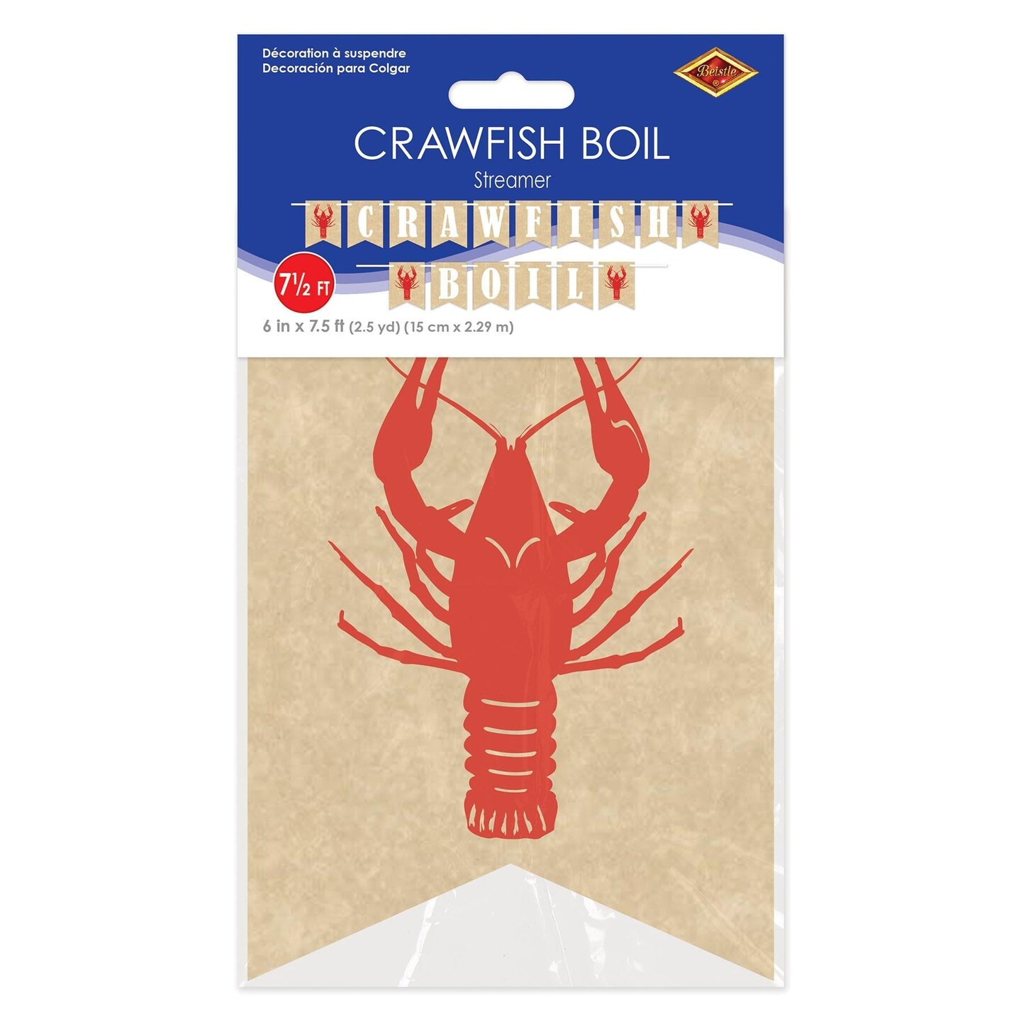 Beistle Bulk Mardi Gras Crawfish Boil Streamer - 12 Pack