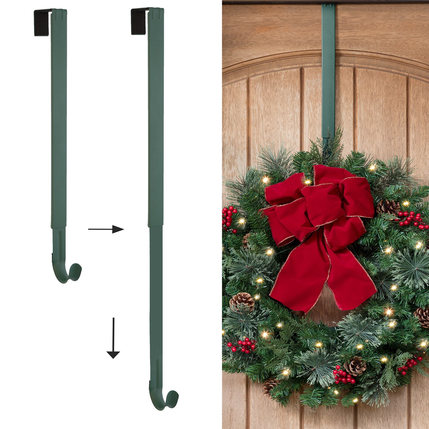Haute Decor Adjustable Length Wreath Hanger - 20 Lb. Capacity