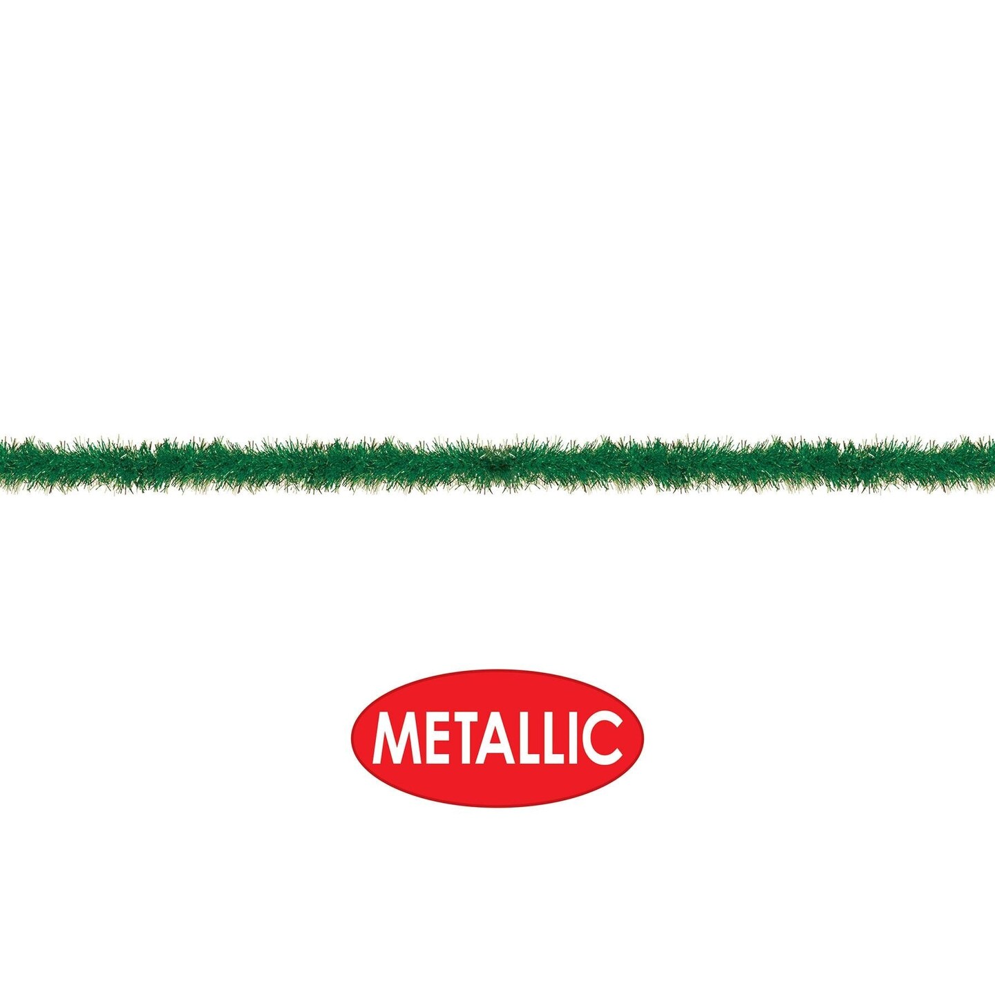 Beistle 100 ft Christmas Green Tinsel Garland Decoration