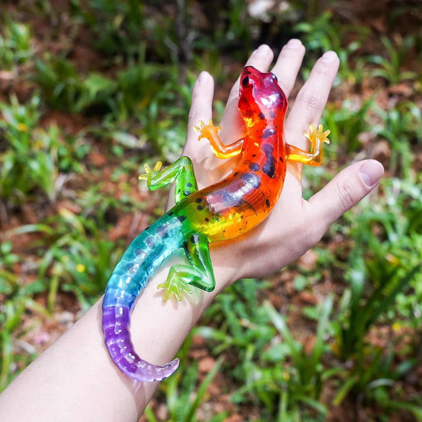 LET'S RESIN Resin Molds Silicone, 2 Pcs Animal Epoxy Resin molds with Realistic Frog and Lizard Shapes, 3D Lifelike Silicone Molds for Epoxy Resin, Wall Desktop, Cabinets Decor