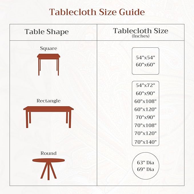 Tablecloth 70&#x22;x108&#x22; - Faience Pattern - Rectangle Decorative Cotton Tablecloth for Dining Room, Home, Farmhouse, Parties, Outdoor, Boho &#x26; Wedding - Ideal for Spring &#x26; Summer