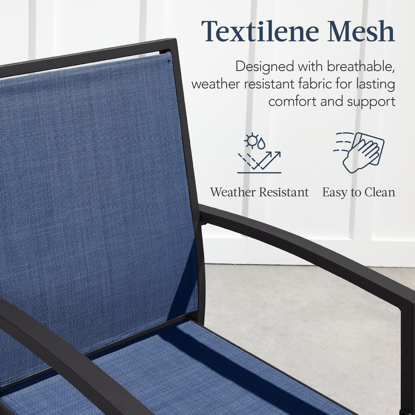 Best Choice Products Outdoor Barstools Set of 2, Bar Height Patio Chairs w/ All-Weather Mesh
