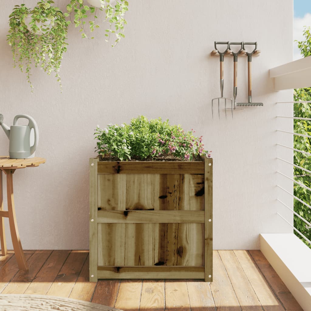 vidaXL Garden Planter 23.6&#x22;x23.6&#x22;x23.6&#x22; Impregnated Wood Pine