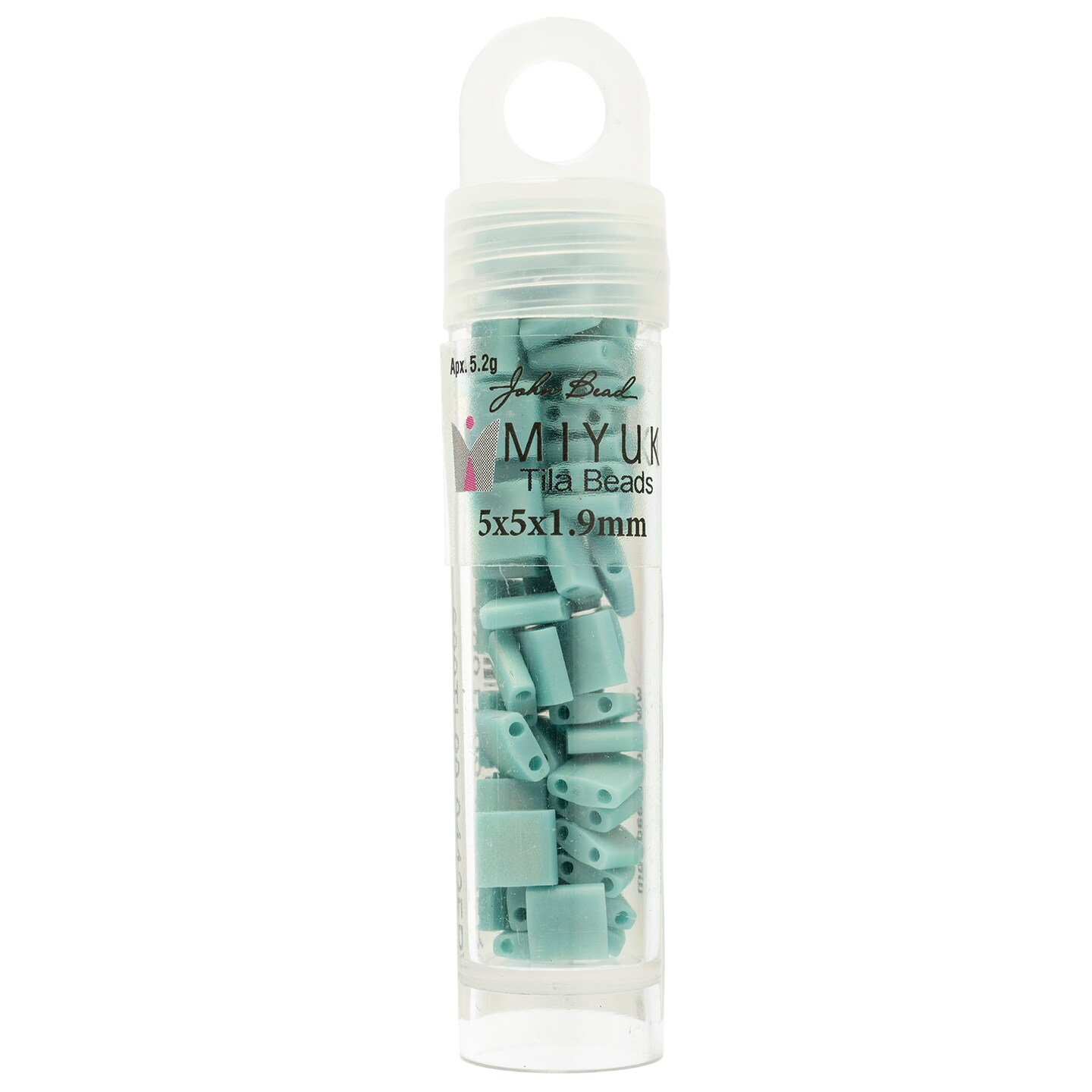 Miyuki Tila 5mm Opaque Matte Glass Beads, 5.2g