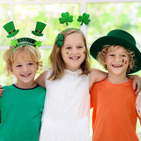 12 Pcs St. Patrick&#x27;s Day Headband Leprechaun Headband Shamrock Green Headband-St. Patrick&#x2019;s Day Party Favors